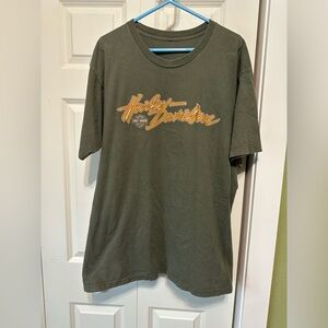 Harley-Davidson Olive Tee with Blue Accent
